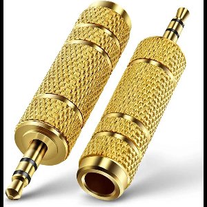 DrPhone SoundSync Pro2 - 3.5mm M plug to 6.3mm F Jack Stereo Audio Adapter Plug