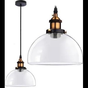 TooLight Moderne hanglamp - geometrisch design - transparant glas - 25 x 28 cm