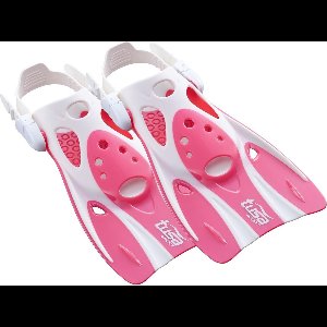 TUSAsport zwemvliezen zwemvinnen duikvinnen vin kort voor Kinderen UF0103 - Roze - Maat S (28-35)