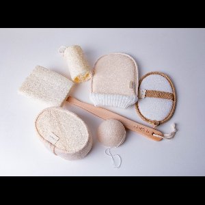 Aurgan Loofah Douchepakket 6 in 1 - rugborstel - washand - spons - natuurlijke doucheset - duurzame set - moederdag cadeau