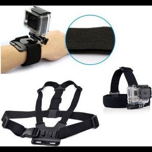 TECHPUNT 3-in-1 Accessoires set (3 stuks) - Geschikt voor o.a. GoPro, SJCAM