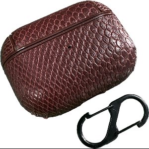 Hoesje geschikt voor AirPods - Case geschikt voor AirPods Pro - Snake Bruin - Inclusief Hanger - Stijlvol Hoesje - Geschikt voor Apple Air Pods Pro