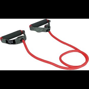 Ab. Medium Resistance Level Toning Tube of 20LB with Foam Handles | Red | Material : Natural Rubber | For Exercise & Stretching | Home & Gym Resistance Band for Men & Women