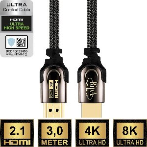 Ripa Connected HDMI Kabel 2.1 - 3M - Ultra HD 4K 8K eARC - HDMI naar HDMI - PS4 PS5