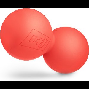 Hop-Sport Dubbele Massagebal HS-S063MB 63 mm – Siliconen Fasciabal voor Zelfmassage en Triggerpointtherapie – Rood
