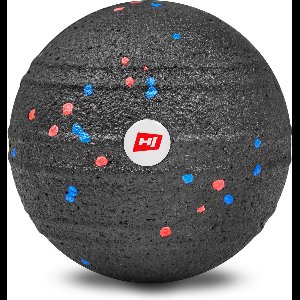 Hop-Sport Massagebal Diameter 10 cm - Fasciabal voor Zelfmassage, Waterafstotend (10 cm), zwart