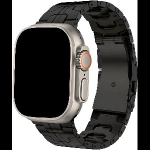 Innerlight® Titan+ - Zwart - 38/40/41mm - Metalen bandje geschikt voor Apple Watch - Schakel Armband RVS - Stainless Steel Watch Band - Roestvrijstaal - Horlogeband - Geschikt als Apple watch bandje voor Series 1/2/3/4/5/6/SE/7/8/9/10
