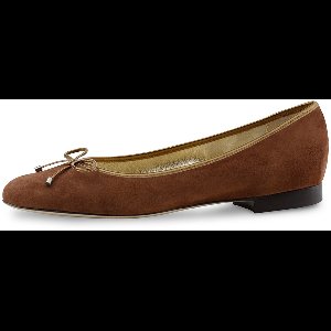Werner Kern Fee Ballerina's Dames - Bruin Suède - Dames Instappers – Leren Voering - Chique Damesschoenen - Ballet flats - Werner Kern Ballerinas - Bruin - 43