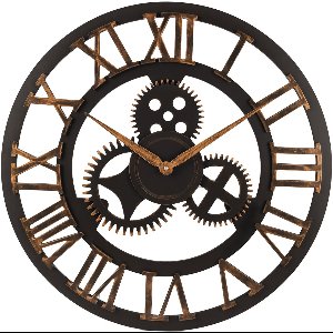 IvoQ Industriële Wandklok – 60 CM – XXL Klok – Geruisloos – Stoer & Stijlvol