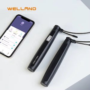 Welland Slim Springtouw – Digitaal & Draadloos – Smart Springtouw met Teller – Voor Cardio & Workouts - Connect met smartphone- Trendy nu