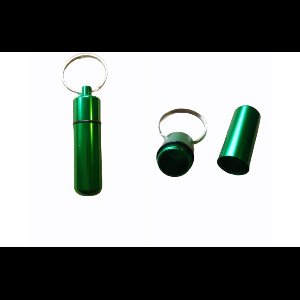 Pillendoosje | Onderweg | Sleutelbos | Waterdicht | Groen | klein 4 cm