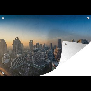 Tuinposter - Tuindoek - Tuinposters buiten - Thailand - Bangkok - Skyline - 120x80 cm - Tuin