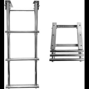 Allpa RVS telescopische Zwemtrap 3-treden voor montage onder Zwemplateau