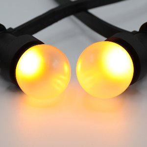 LumenXL - Lichtsnoer voor buiten - 25 meter 50 fittingen - 2 watt 2000K LED lampen - matte kap