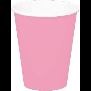 Folat Feest drinkbekers - 32x stuks - roze - papier - 350 ml - verjaardag/party