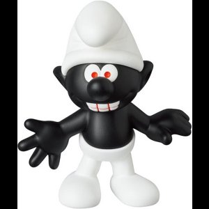 Medicom en de Smurfen - Boze Smurf tussenholte tanden rood - Verzamelobject op blister - 8 cm