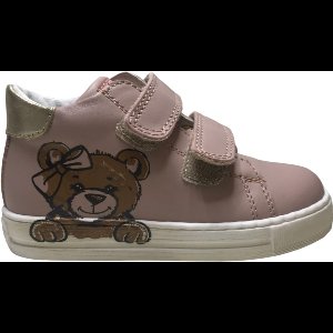 Falcotto - Wislei - Mt 23 - velcro's lederen sneakers - beer - roze