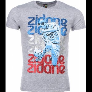 T-shirt - Zidane Print - Grijs