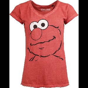 Sesame Street Elmo Charmy Dames T-shirt - rood - 3XL