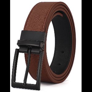 VEXON - Heren Riem - Leren Riem - Leer - Inkortbaar - Omkeerbaar - Zwart - 120 cm