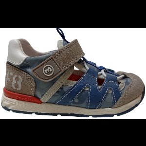 Falcotto - Gotcha - Mt 26 - velcro gesloten lederen sandaal - grijs/blauw