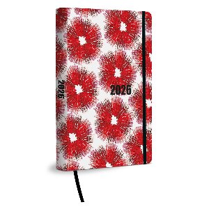 compacte agenda 16-maands Happy Red - 2026