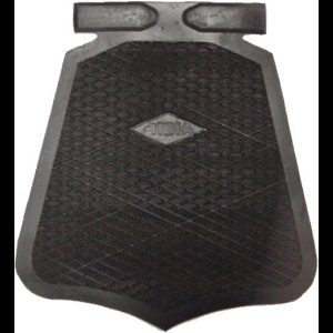 Bibia Spatlap klassiek - buigbaar rubber - zwart - 21x19 cm