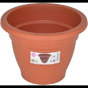 Hega Hogar Plantenpot/bloempot - terra cotta - 16 cm - kunststof
