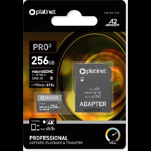Platinet MicroSDHC Kaart inclusief Adapter - Class10 - 256GB