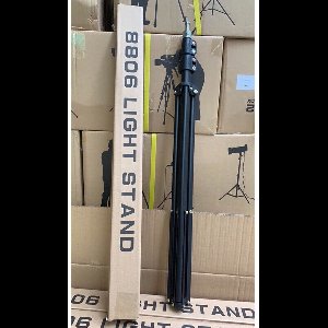 HiCHi® Licht Stand 2.1M Met 1/4 Schroef Inc. Bluetooth Remote Shutter, Telefoonhouder en 360 ° Draaigreep horizontaal - Donkergrijs