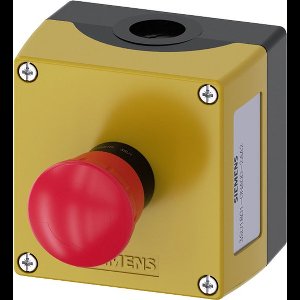 Siemens 3SU18010NA002AA2 3SU1801-0NA00-2AA2 Paddestoelschakelaar In behuizing Geel Draai-ontgrendeling 1 stuk(s)