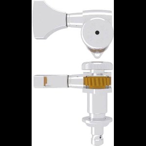 Hipshot HS6GL0CT-21 guitar tuner, Grip-Lock open, 21.0mm (0.827) post height, treble side, chrome