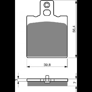 goud fren remblok voor scooter malaguti 150 ciak 2001 tot 2008 avg nieuw