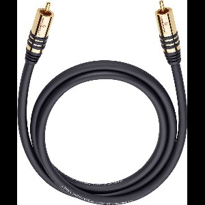 Oehlbach NF Sub Cinch Audio Aansluitkabel [1x Cinch-stekker - 1x Cinch-stekker] 8.00 m Zwart Vergulde steekcontacten