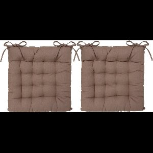 Atmosphera Tuintoelkussen - 6x - taupe - katoen - 38 x 6 cm - zitkussen