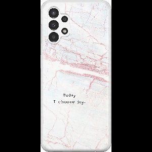 Leuke Telefoonhoesjes - Hoesje geschikt voor Samsung Galaxy A13 4G - Today I choose joy - Soft case - TPU - Tekst - Grijs