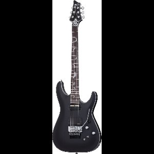 Schecter Damien Platinum 6 FR-S BKS zwart Satin Sustainiac - ST-Style elektrische gitaar