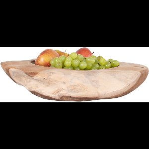 House Nordic schaal teakhout - fruitschaal - 40x12cm