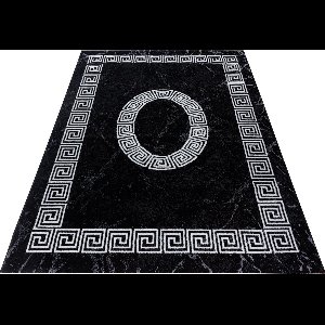 Modern laagpolig vloerkleed Plus - zwart 8009 - 200x290 cm