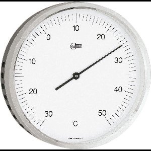 Barigo 815.1 thermometer - chroom - messing vernikkeld -  Ø 8,5 cm