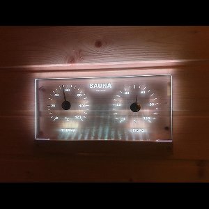 Saunia - Led - Thermo- & Hygrometer - 12V - Warm wit