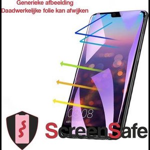 ScreenSafe High Definition Hydrogel screenprotector Honor Play 6X Slagvast / Anti-Blue Light Case Friendly (AAA)