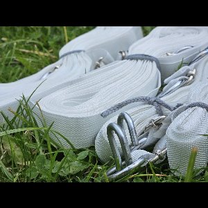 CHESPsport outdoor losse badmintonlijnen / haringen - officiële afmeting - 13.4x6,10m