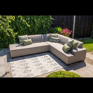 Malaga hoekbank loungeset chaise longue - Taupe