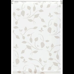 Scandinavisch rolgordijn, zonder boren, om te lijmen of te klemmen, ondoorzichtig, lichtdoorlatend, wit/naturel, 75 x 210 cm