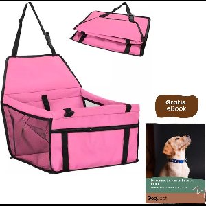DogSeat® Buddy - Luxe Hondenmand Auto - Autostoel hond - Reisbench hond - Autogordel hond - Roze