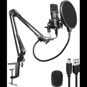 TRANSNECT® Studio Microfoon met arm – Gaming & Podcast – Microfoon voor pc