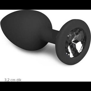Siliconen Anaal Buttlug I Anaal Speeltje I Plug I Zwart I Diameter 3,2 cm