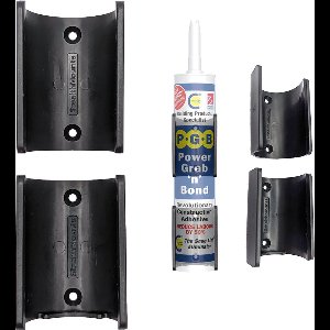 Stealthmounts houder voor lijmtubes - siliconen - 2 stuks - zwart en duurzaam kunststof