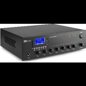 100V versterker - Power Dynamics PPA30 - 100V versterker 30W met Bluetooth en mp3 speler - Ideaal voor kleine geluids- en omroepinstallaties